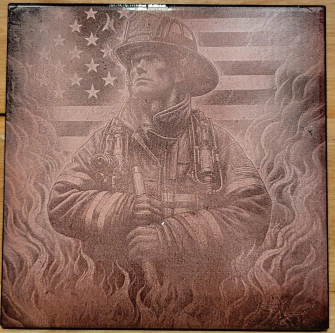 6x6 Ceramic Tile painted Red